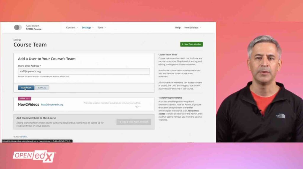 How to grant user permissions - Open edX Studio