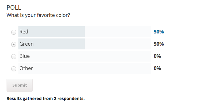 Open edX component: poll results